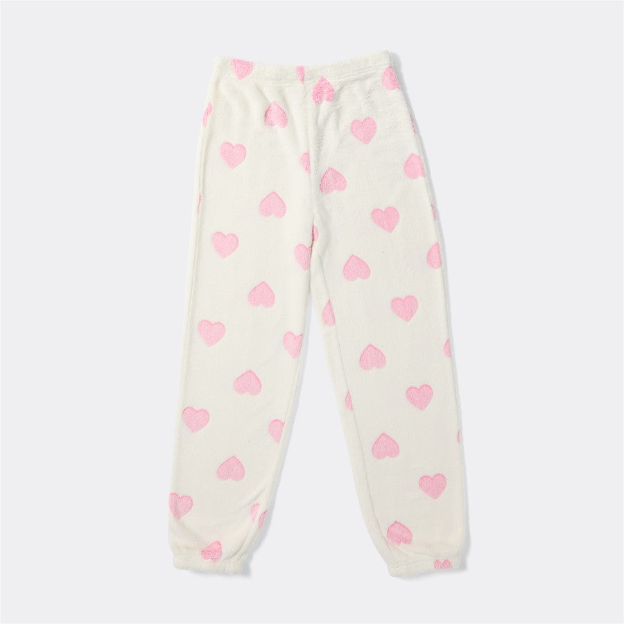 Minoti white heart shape long-sleeved fleece - 36330