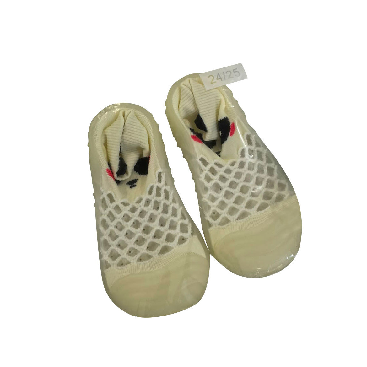 Baby Sock Shoes - Pink/Green/White - 23784