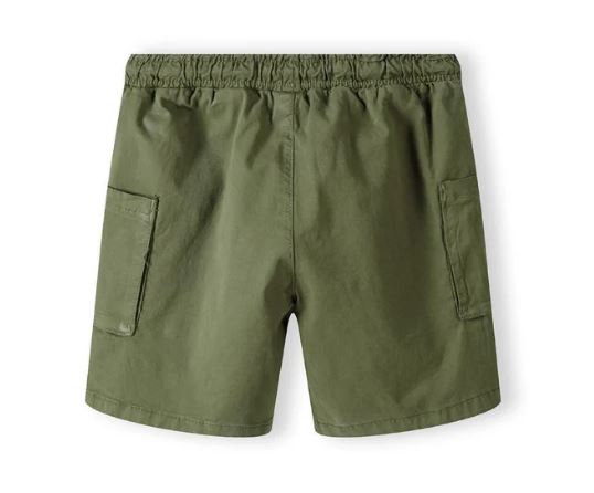 Minoti basic army green poplin short - 36141