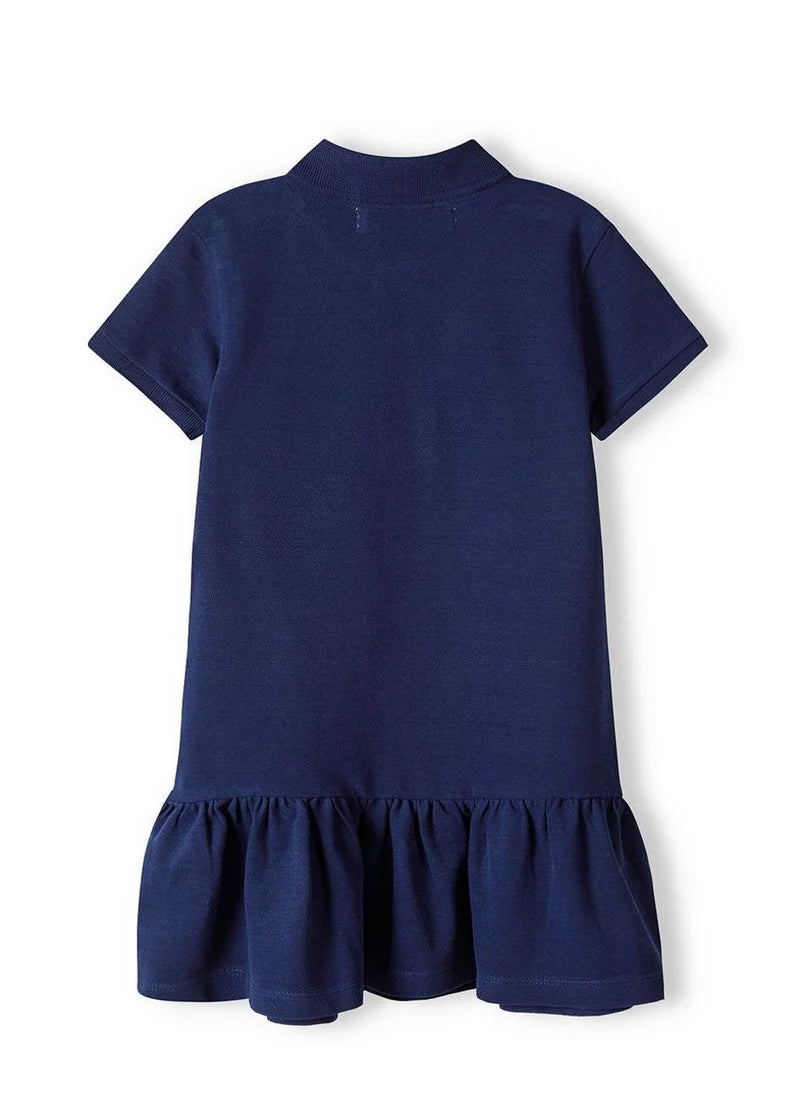 Minoti navy blue pique polo dress - 36228