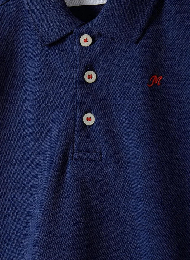 Minoti navy blue pique polo dress - 36228