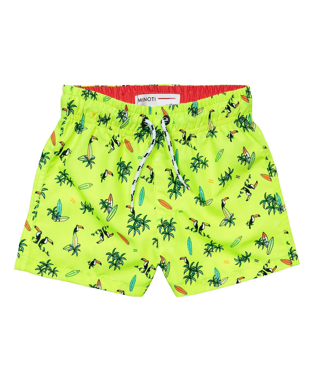 Minoti yellow tropical board shorts - 36430