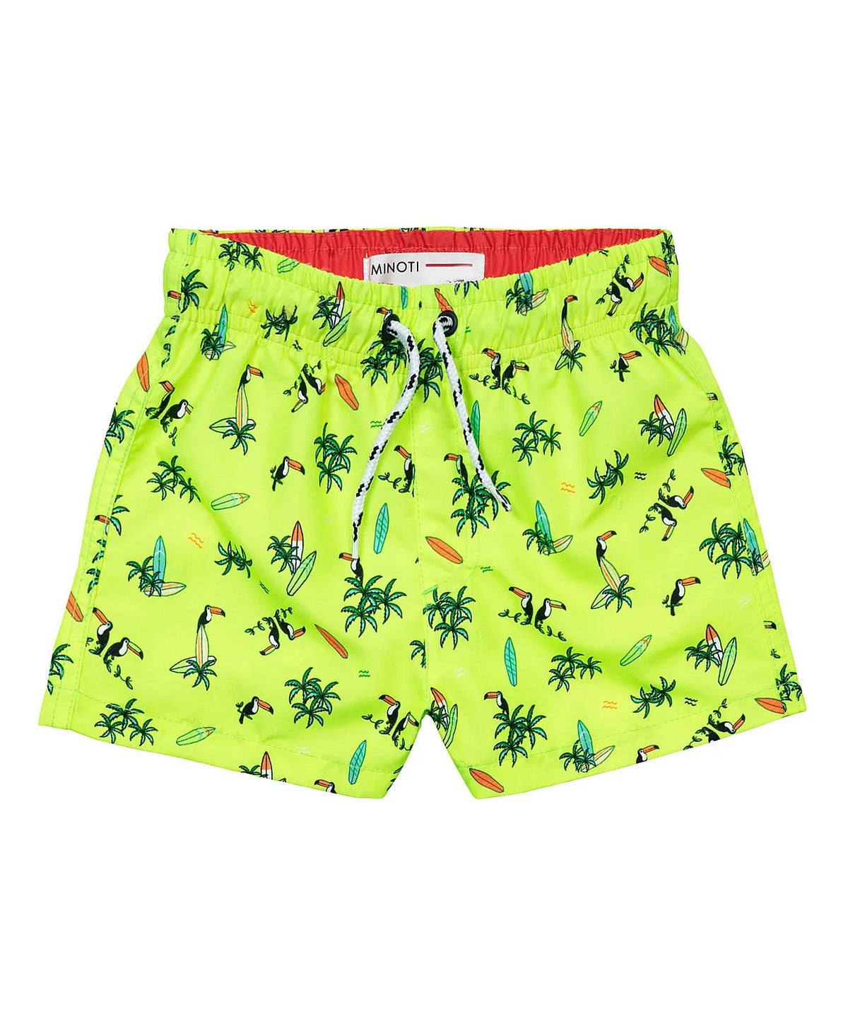 Minoti yellow tropical board shorts - 36430