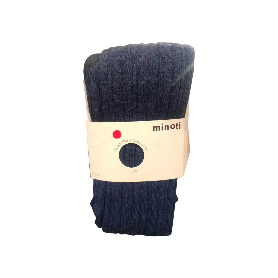 Minoti girls navy knitted tights - 37795