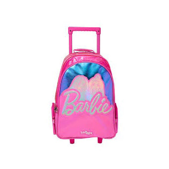 Smiggle Barbie Bag Backpack Trolley With Light Up Wheels