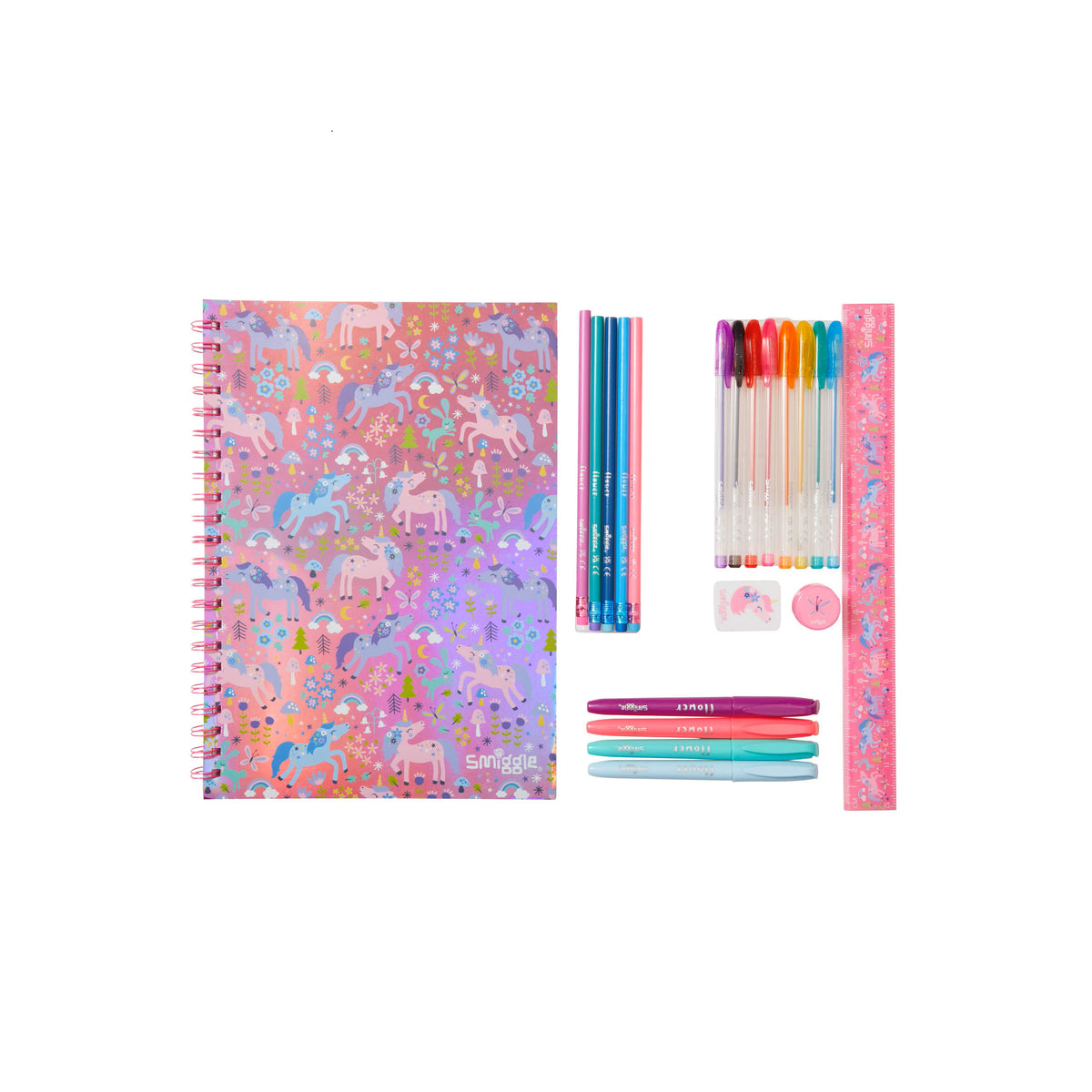 Smiggle Kit Essential A4 Wish Pink