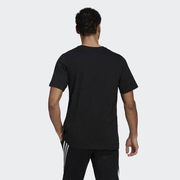 Adidas Adult Boy Athletic Graphic Tee Shirt Black