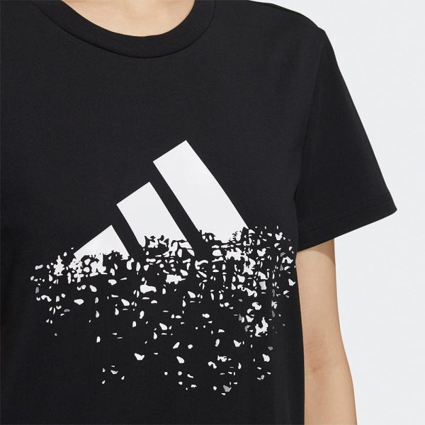 Adidas Adult Girl Str Print Sports Shortsleeve Tee Black