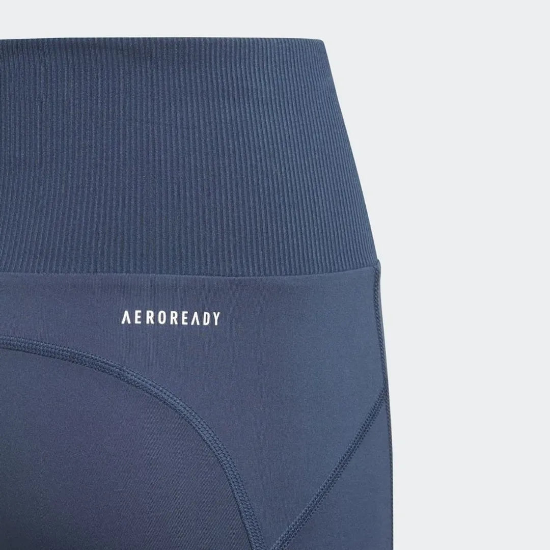 Adidas Aeroready Comfort Workout Kids Girl Yoga Tight Blue