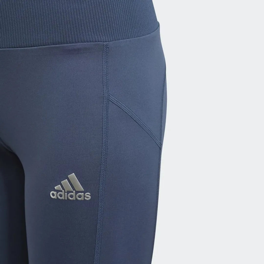Adidas Aeroready Comfort Workout Kids Girl Yoga Tight Blue