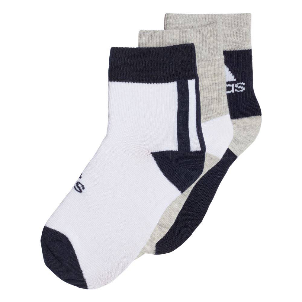 Adidas Kids Ankle Socks 3 Pair White