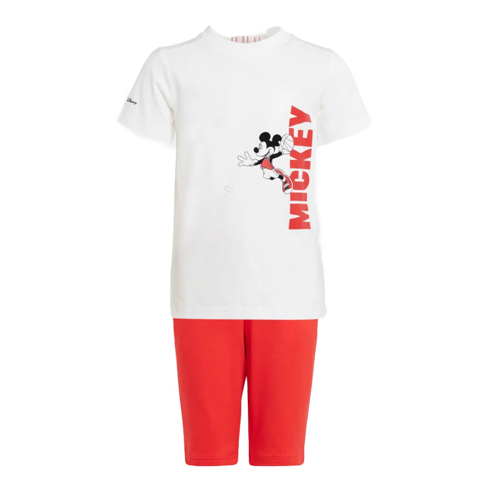 Adidas Kids Boy Disney Mickey Mouse Summer Set White/Red