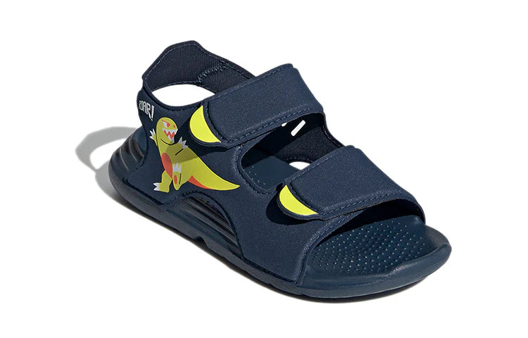 Adidas Kids Boy Swim Sandal Dinosaur Navy Blue
