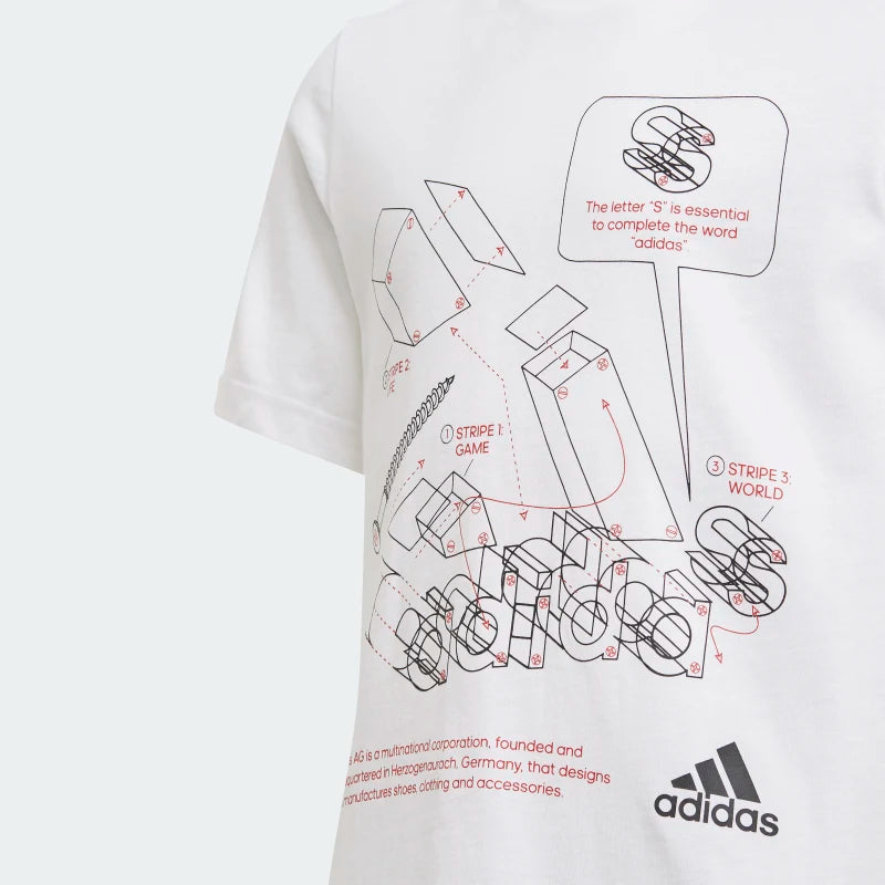Adidas Kids Boy Tee White