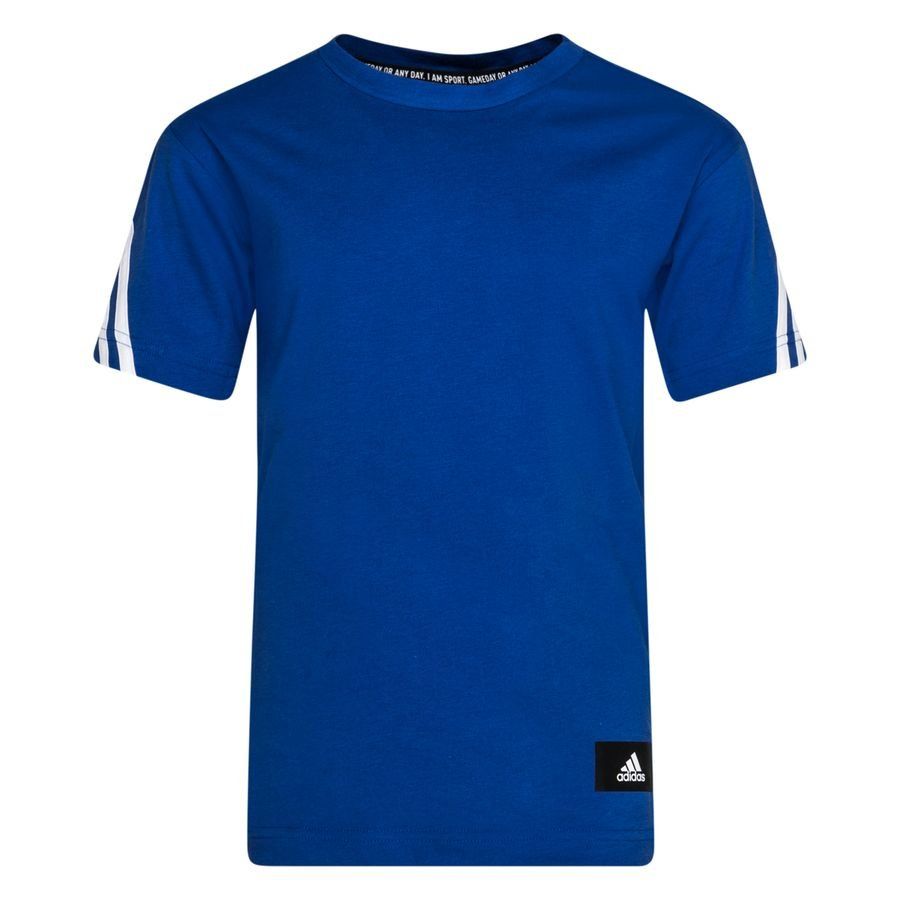 Adidas Kids Future Icon 3 Stripes Shirt Blue