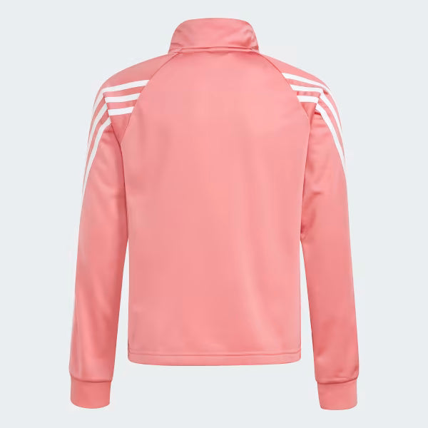 Adidas Kids Girl 3 Stripes Tracksuit Hazy Rose/White