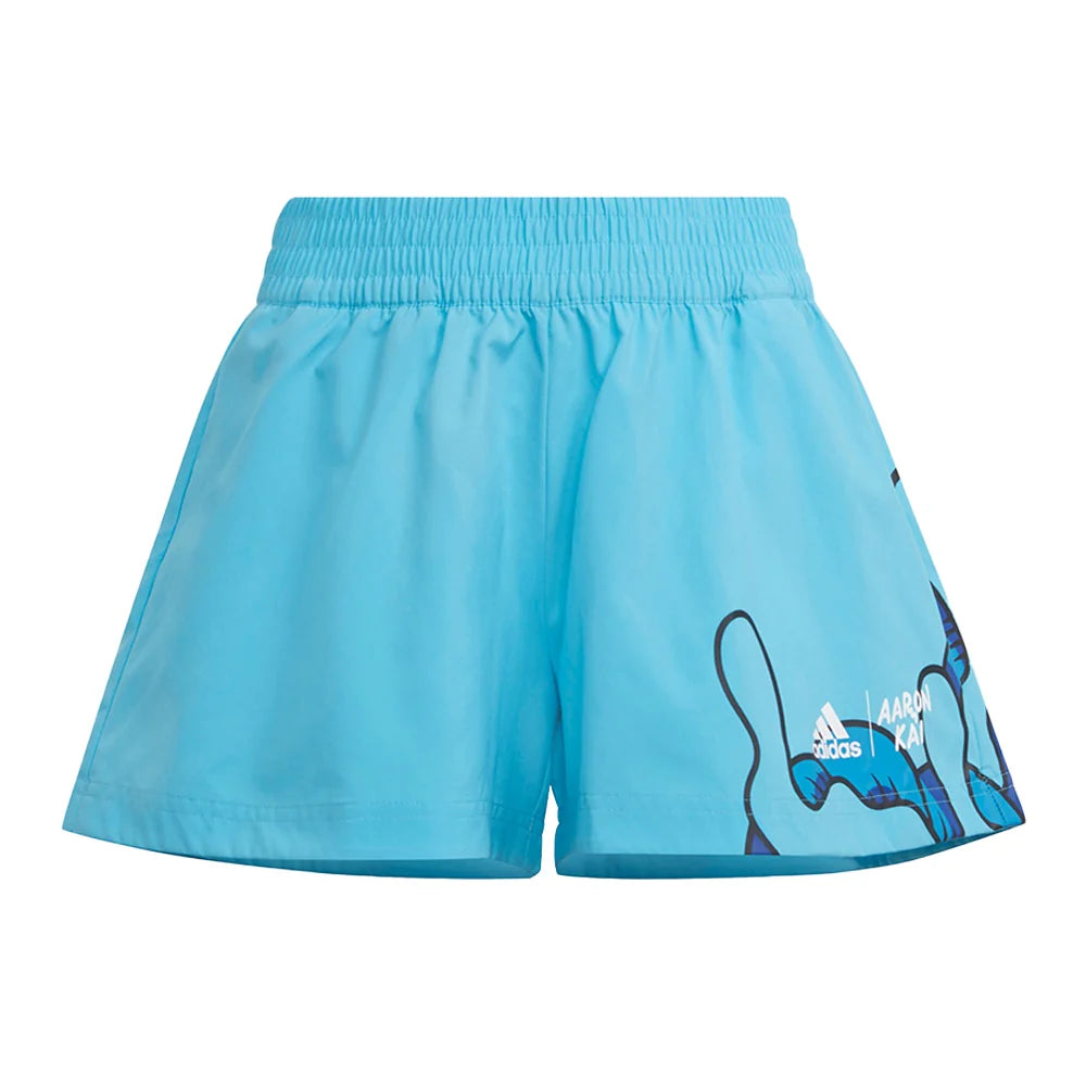 Adidas Kids Girl Aaron Kai Shorts White/Cyan
