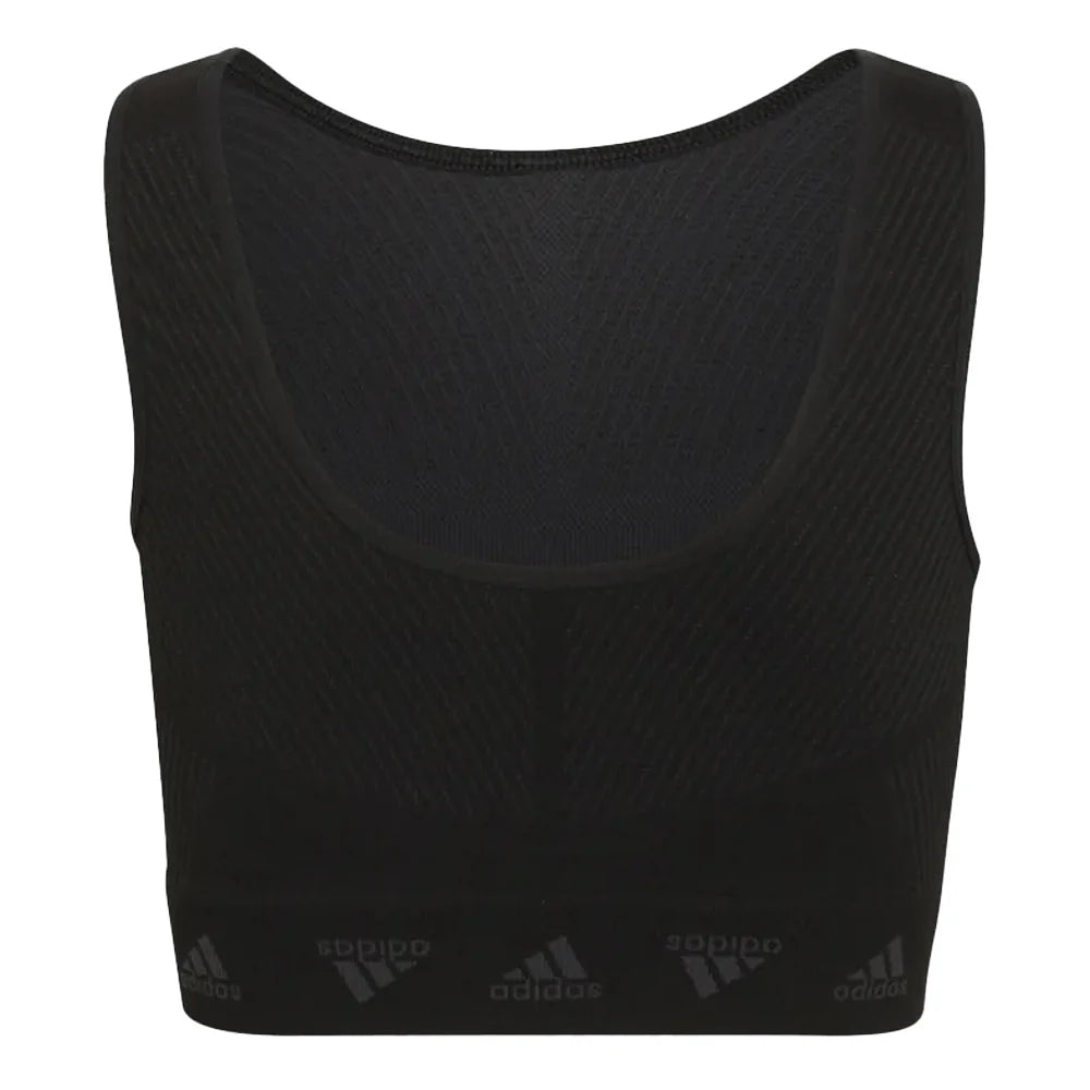 Adidas Kids Girl Aero Knit Seamless Cropped Tank Top Black