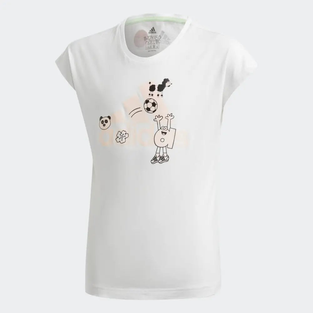 Adidas Kids Girl Art Tee White