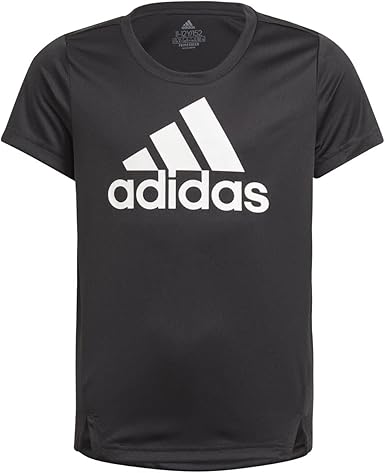 Adidas Kids Girl Designed To Move Tee Shirt Black/White