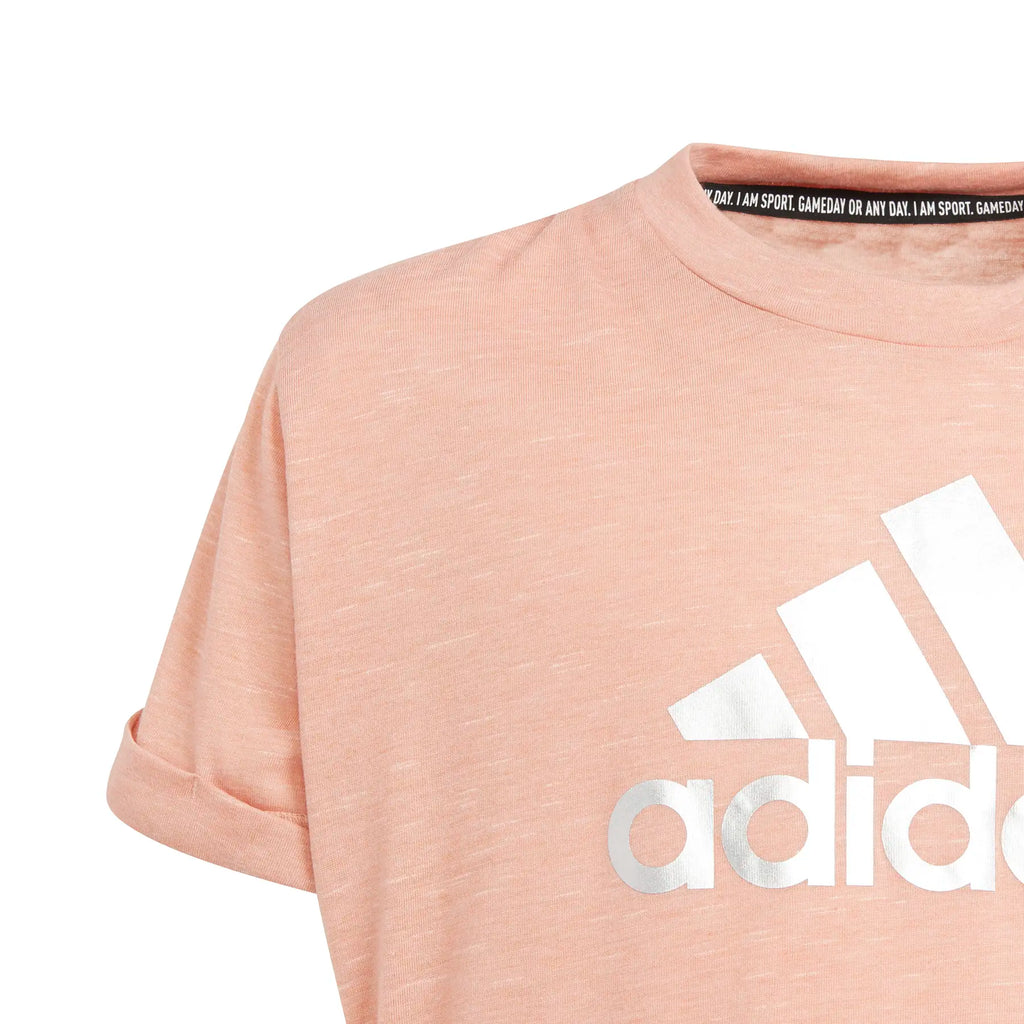 Adidas Kids Girl Icon T-Shirt Silver