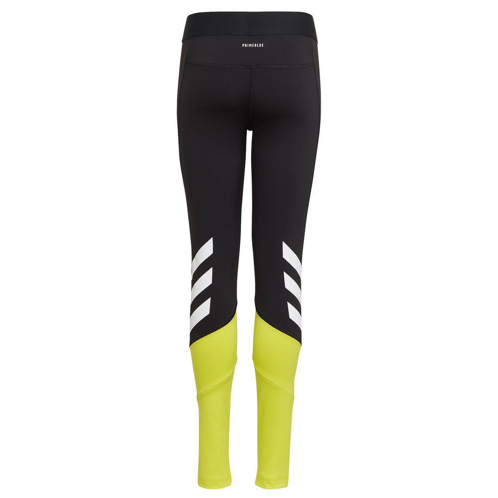 Adidas Kids Girl Junior Tights & Pants Black/Acid Yellow