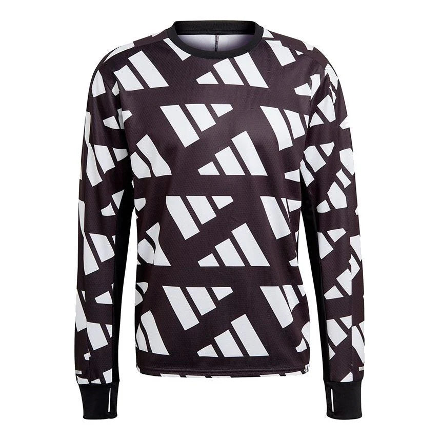 Adidas Men Sweatshirt Sport Logo Crew Neck White/Black