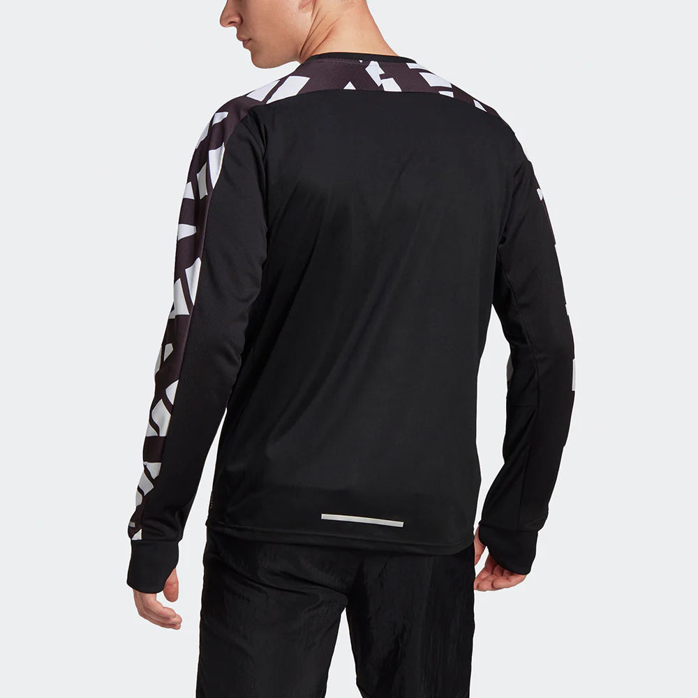 Adidas Men Sweatshirt Sport Logo Crew Neck White/Black