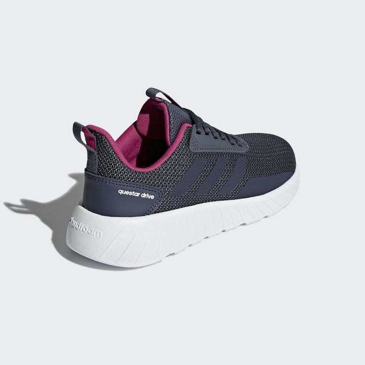 Adidas Questar Drive K Kids Girl Sport Shoes Navy Blue