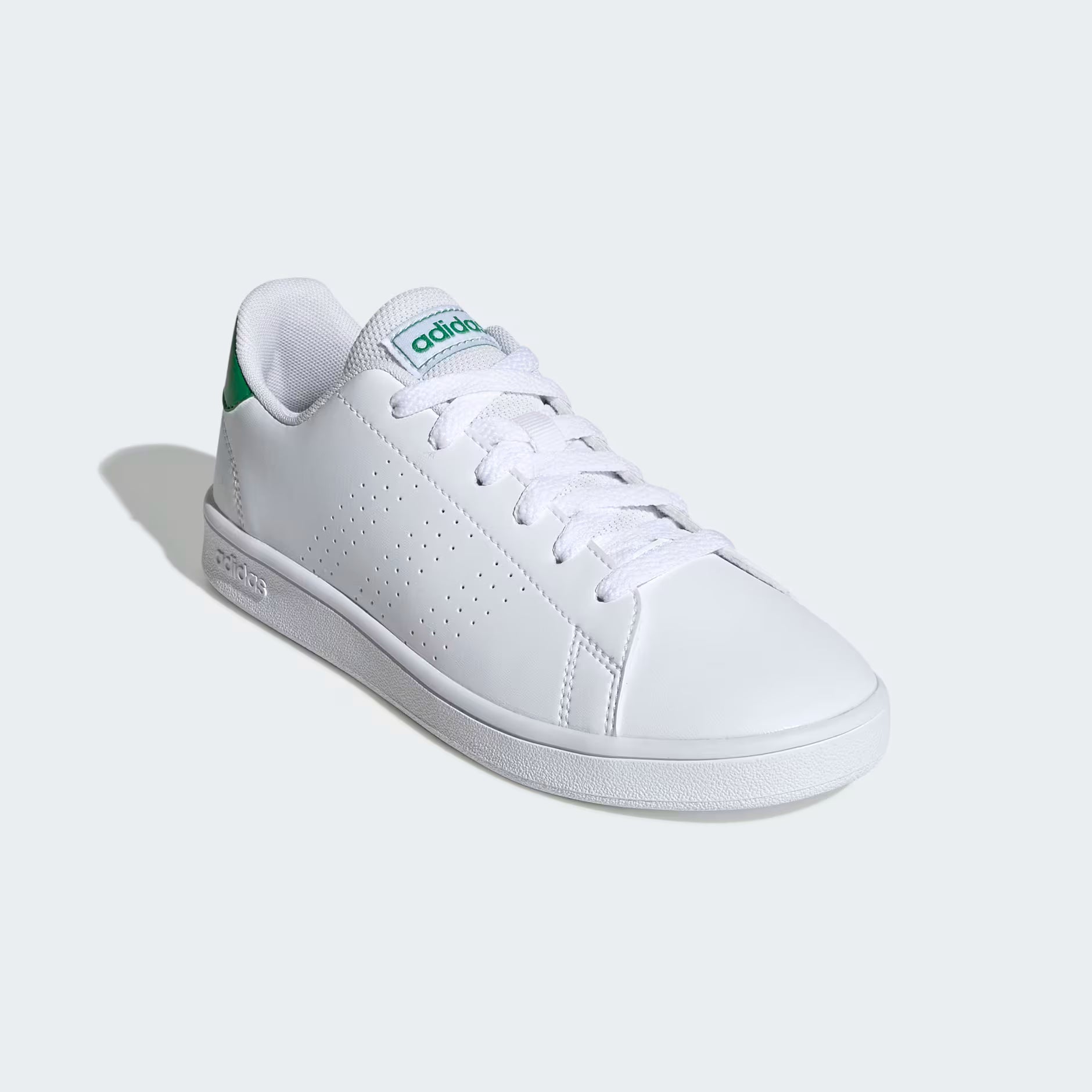 Adidas Unisex Child Advantage White Green Tennis Shoe