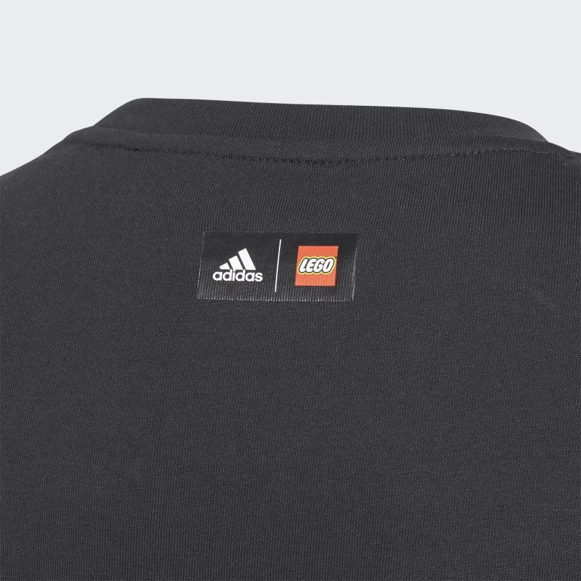 Adidas X Lego Kids Girl Graphic Tee Lego Black Shirt