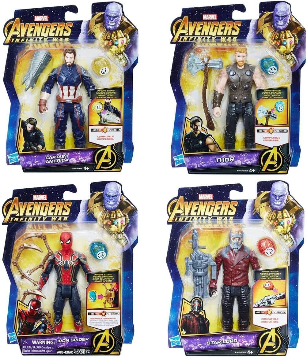 Avengers 6” Figures With Stone And Accessory Assortment