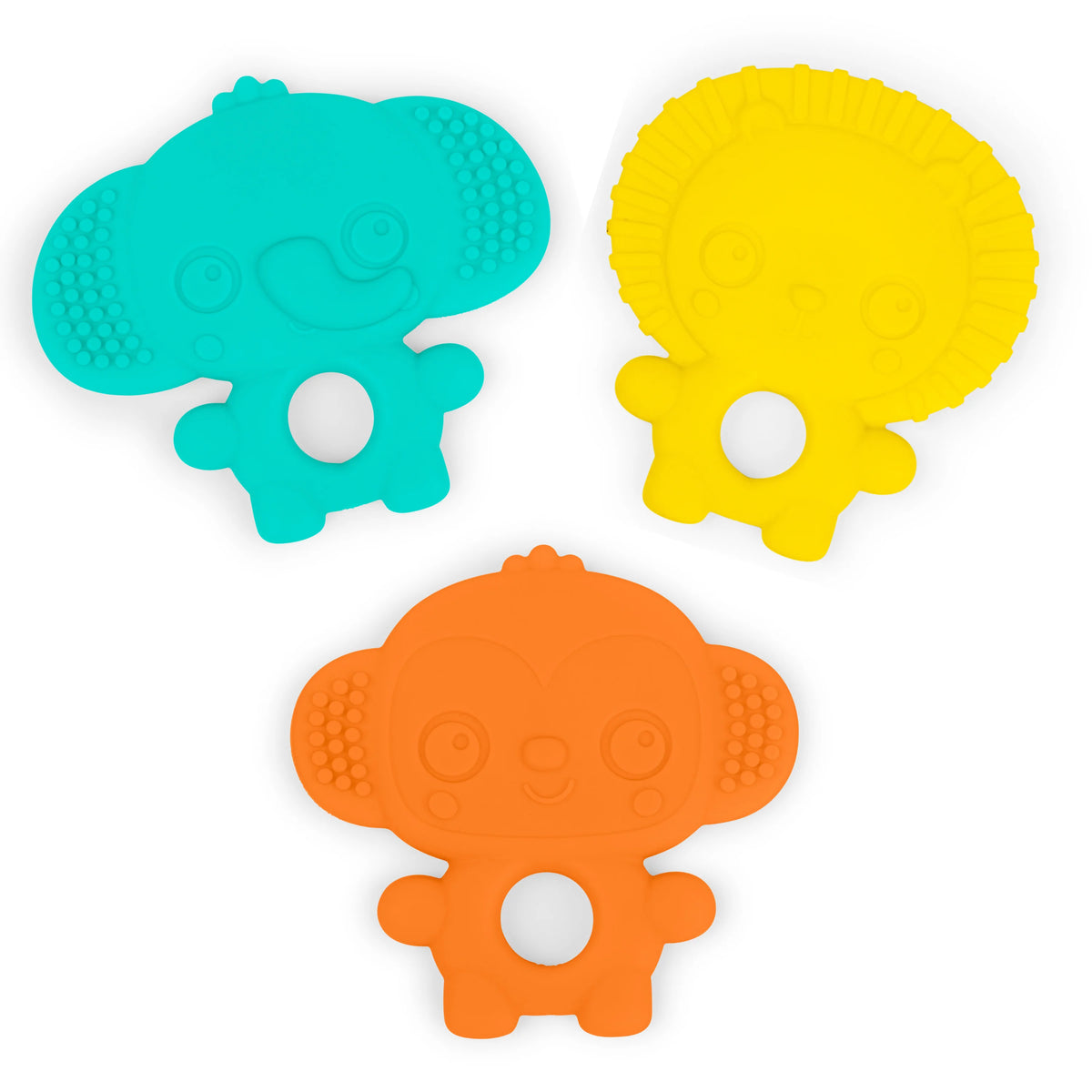 Gummy buddies 3-pack textured teether