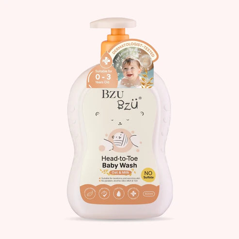Bzu Bzu Baby Head To Toe Wash Oat + Milk