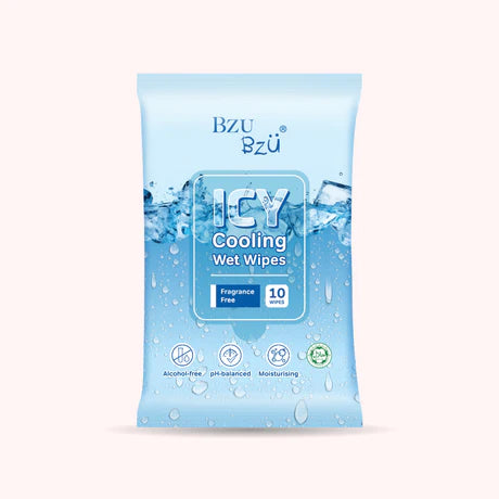 Bzu Bzu Cooling Wet Wipes (10 Wipes)
