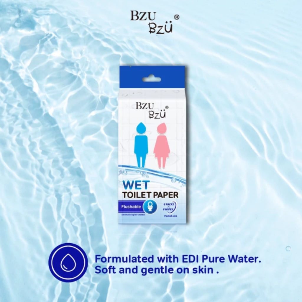 Bzu Bzu Wet Toilet Paper-8Pcs X6 (Pack)