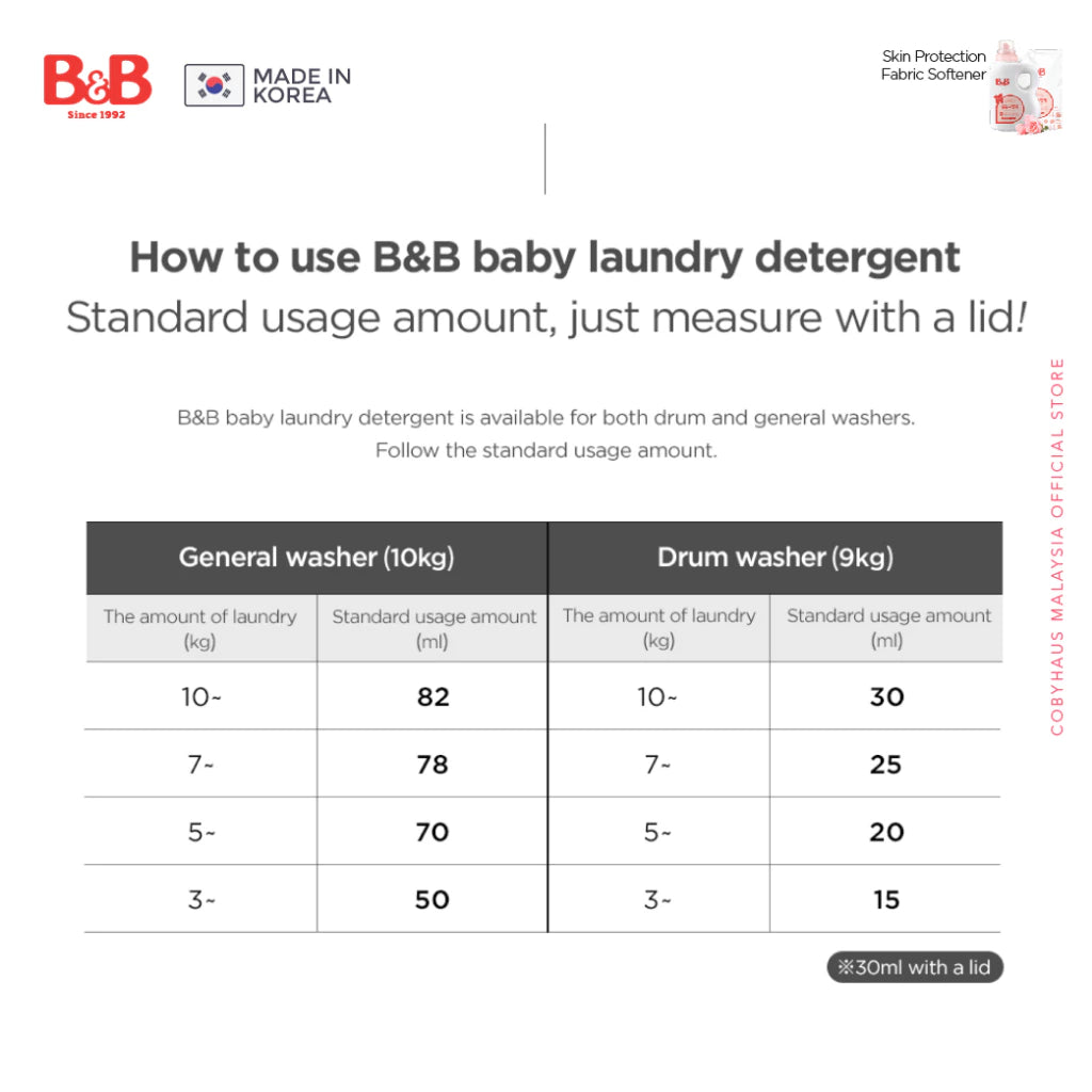 B&B BABY FABRIC SOFTENER JASMINE REFILL 800ML