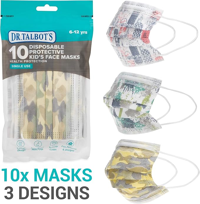 Dr.Talbots Kids Boy Face Mask 6-12Yr S/O