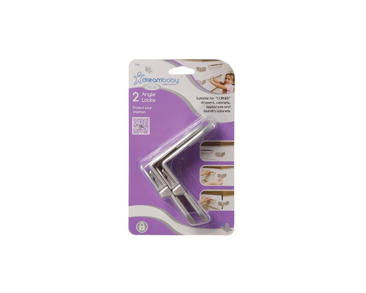 Dreambaby Angle Lock 2 Pack - Silver