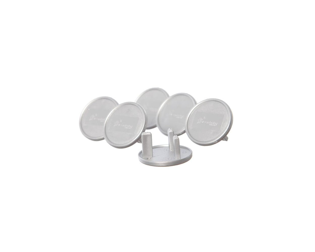 Dreambaby Outlet Plugs 6 Pack-Silver