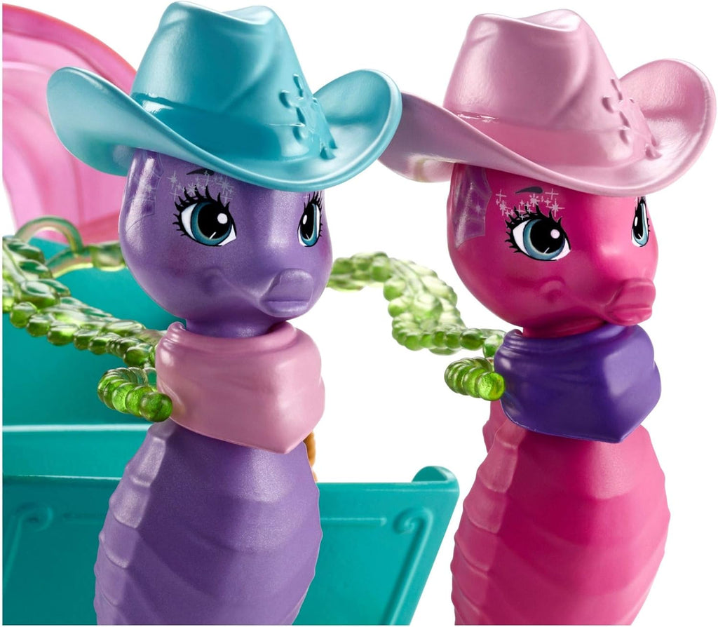 Enchantimals Sandella Seahorse, Friends And Western-Styled Coach Doll & Playset