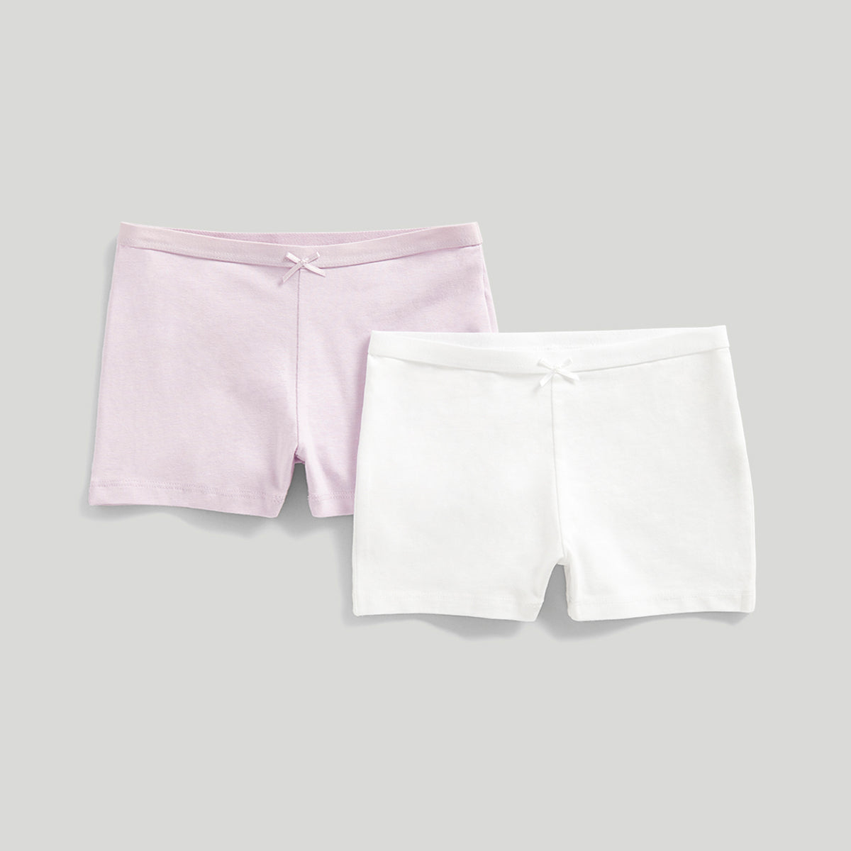 Girls Boyshort Panties Purple & White 2pk