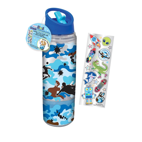 Hot Focus 2In1 Snack Water Bottle (Camo)