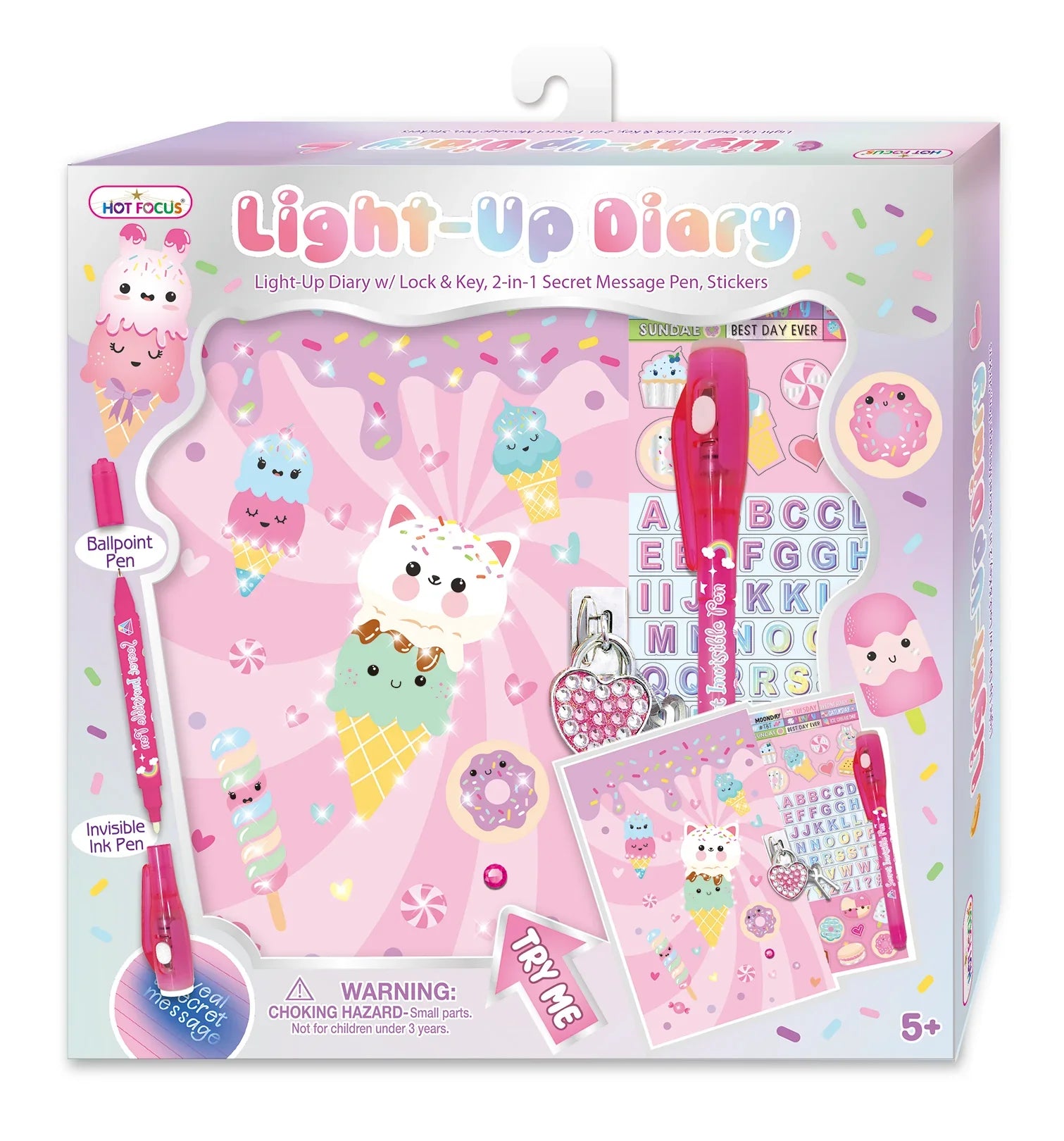 Hot Focus Light-Up Diary