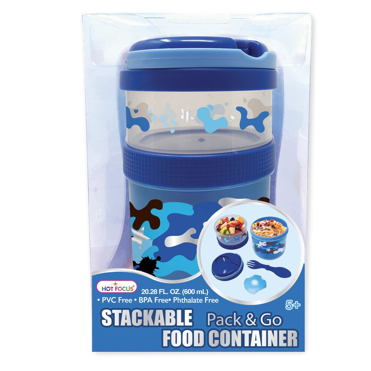 Hot Focus Stackable Pack & Go Food Container