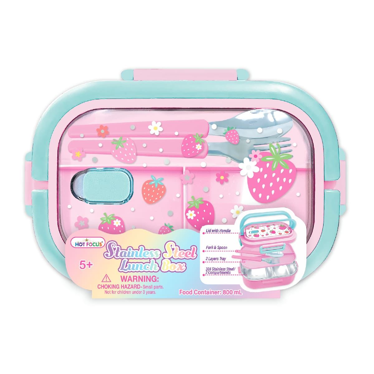 Hot Focus Stylish Stainless Steel Lunch Box