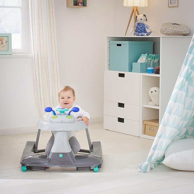 Hauck Ride On 1-2-3 Baby Walker Silver Hearts