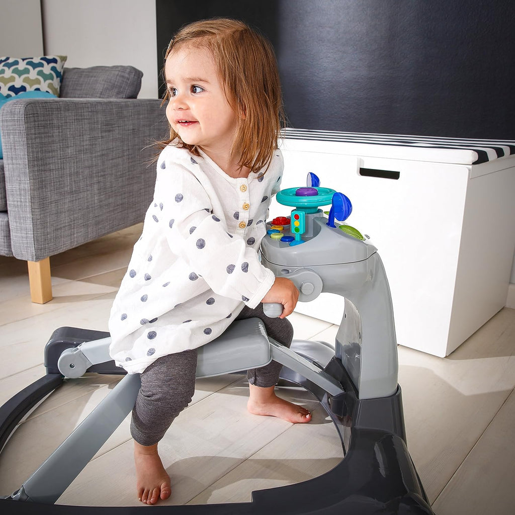 Hauck Ride On 1-2-3 Baby Walker Silver Hearts