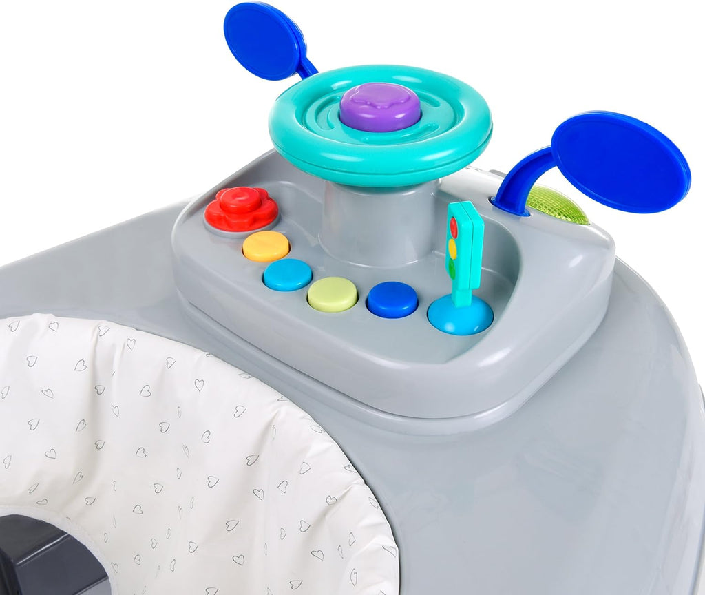 Hauck Ride On 1-2-3 Baby Walker Silver Hearts