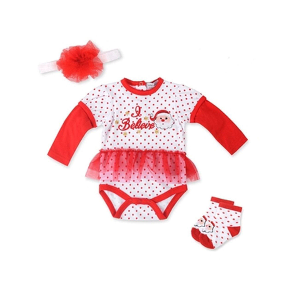 Mother's Choice 3Pcs Set Of Bodysuit,Hb & Socks
